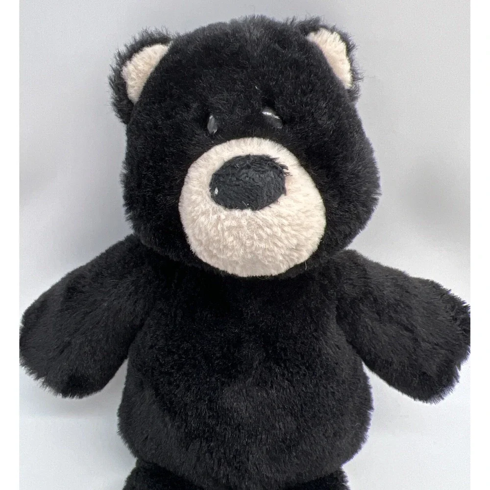 Mary Meyer Plush Black Bear Smiling Soft Floppy Stuffed Bean‎ Bag Toy Lovey 13